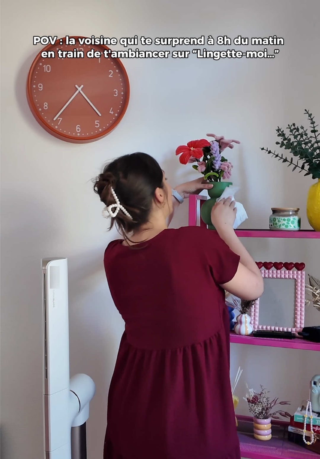 Vidéo UGC de Fanny : Tri des lingettes à la poubelle, Vidéo TikTok : sketch humoristique en point de vue
