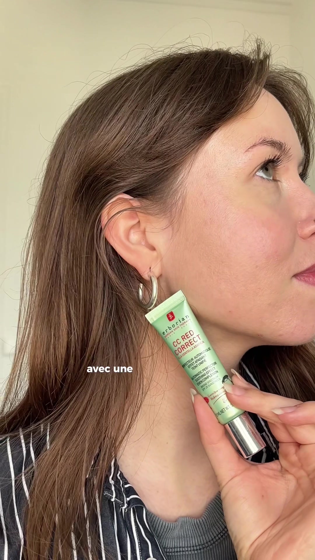 Vidéo UGC de Audrey : Crème correctrice anti-rougeurs, Vidéo TikTok : démonstration face caméra