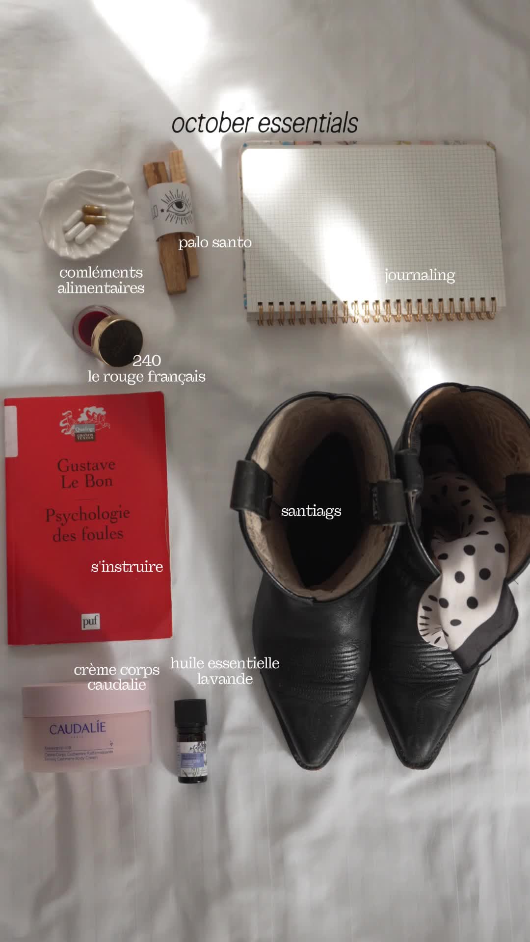 Vidéo UGC de Audrey : Essentiels beauté de l'automne, Vidéo TikTok : sélection de produits en vidéo courte