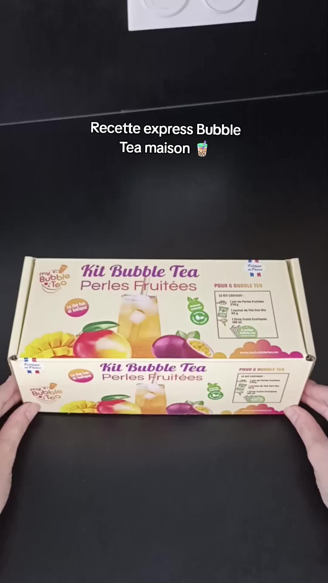 Vidéo UGC de Elodie : Kit de bubble tea maison, Vidéo TikTok : recette express et dégustation