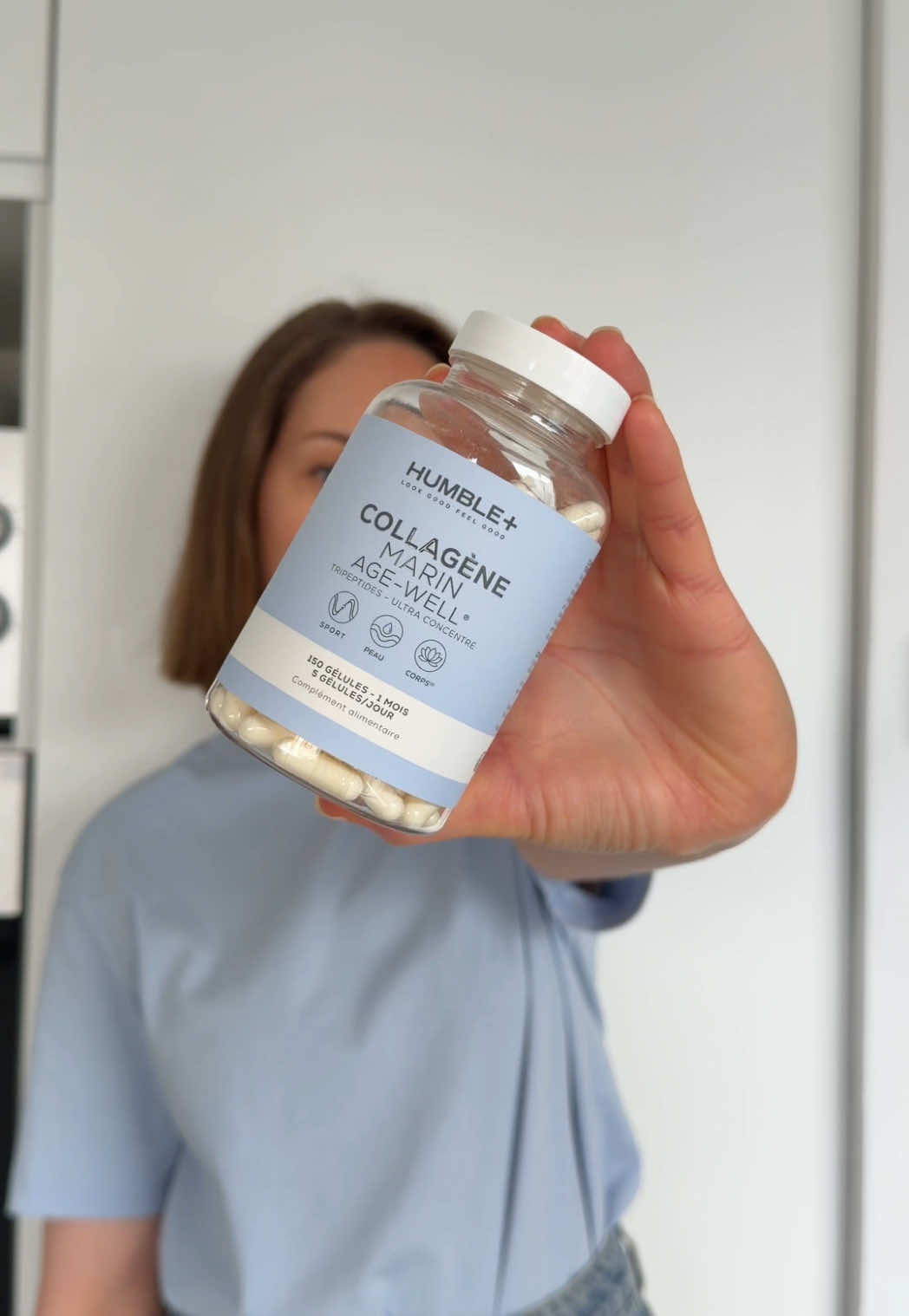 Vidéo UGC de Candice : Collagène marin, Vidéo TikTok : exemple UGC de routine bien-être