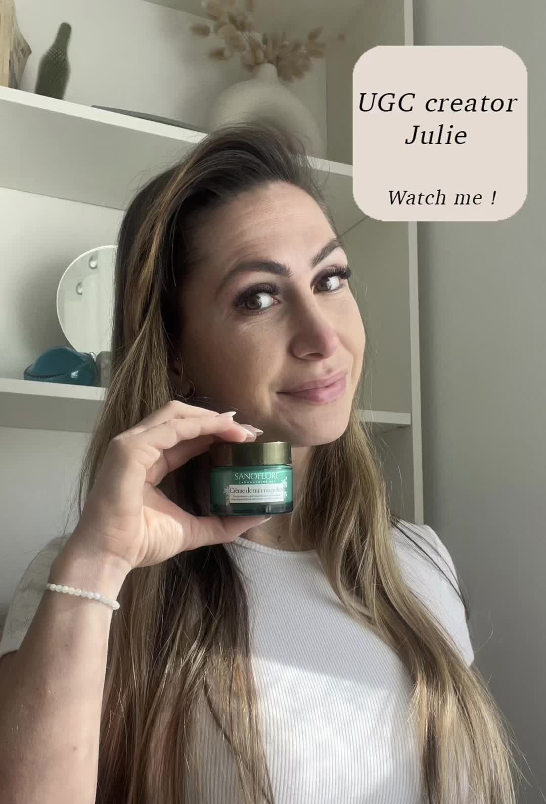 Vidéo UGC de Julie : Routine soin de la peau, Vidéo TikTok : présentation produit skincare