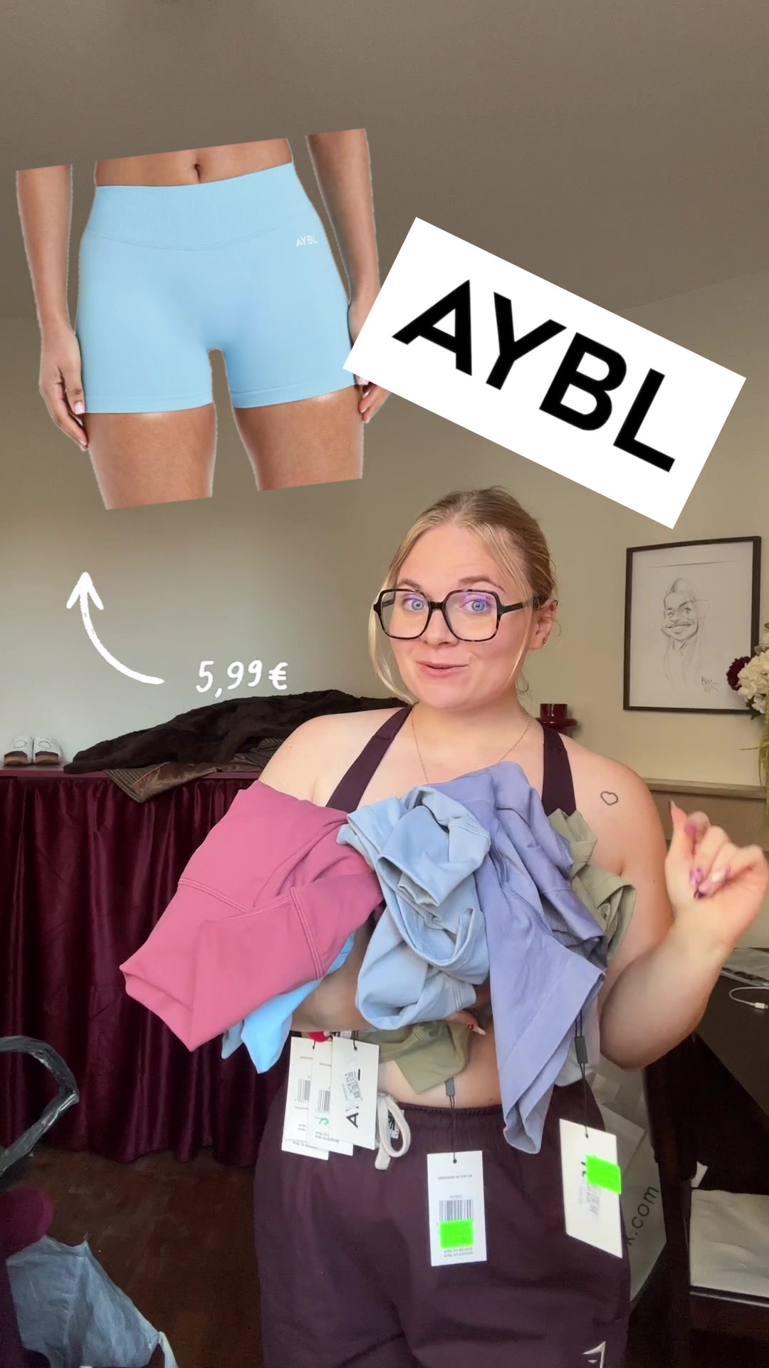 Vidéo UGC de Anaïs : Vêtements de sport à petit prix, Vidéo TikTok : présentation de trouvailles en magasin
