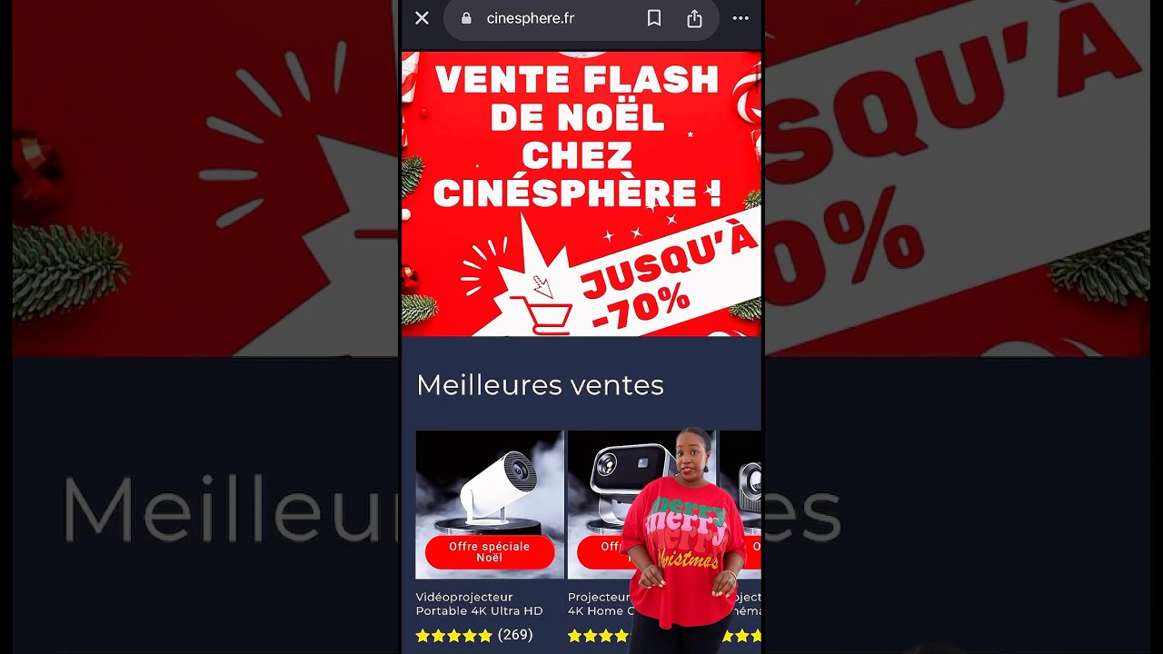 Vidéo UGC de Rebecca : Vidéoprojecteur 4K, Short YouTube : démonstration d’un appareil