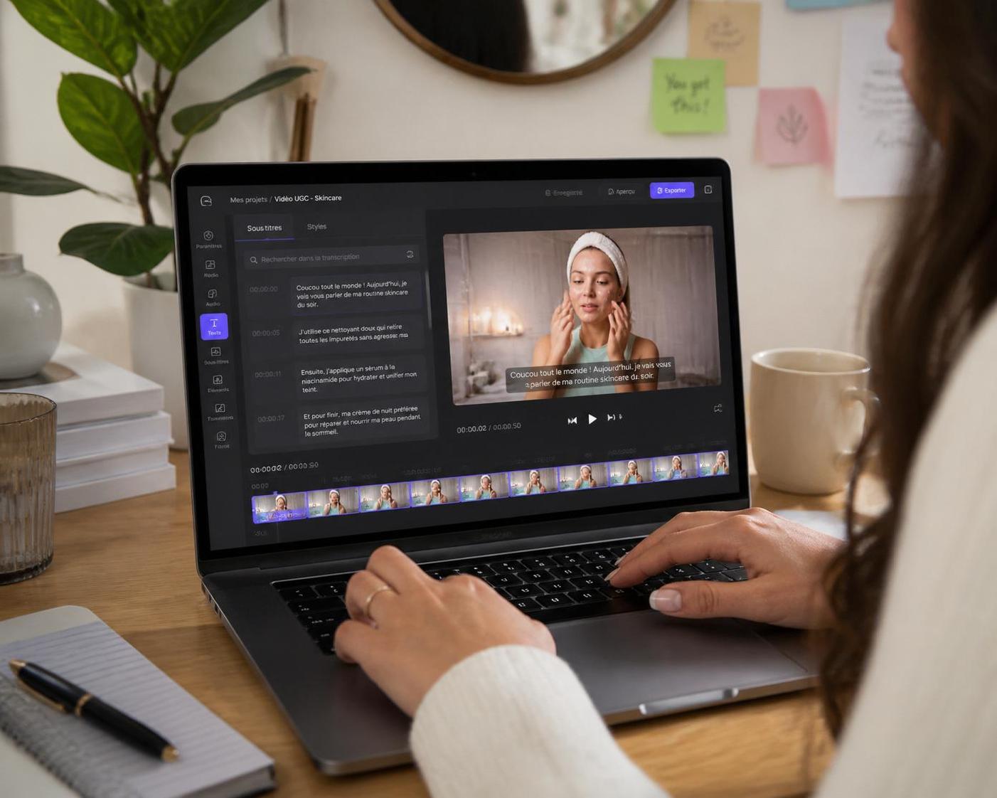 Descript : monter une vidéo UGC en éditant le texte 2 apprenez à monter une vidéo ugc en éditant facilement le texte pour rendre votre contenu plus engageant et professionnel.