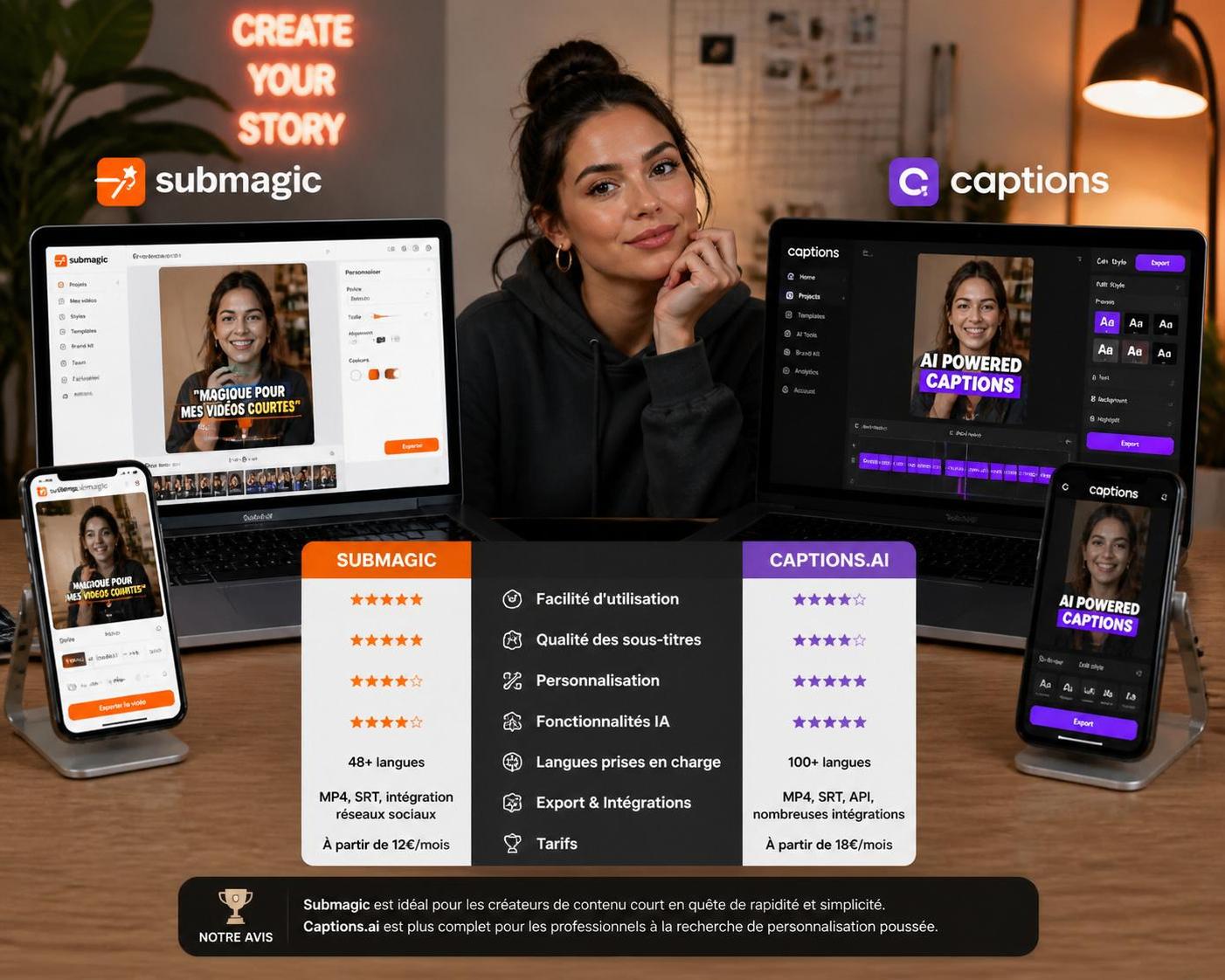 Submagic vs Captions.ai : lequel sous-titre le mieux tes UGC ? 2 découvrez quel outil, submagic ou captions.ai, offre les meilleurs sous-titres pour vos vidéos ugc et améliore l'engagement de votre audience.