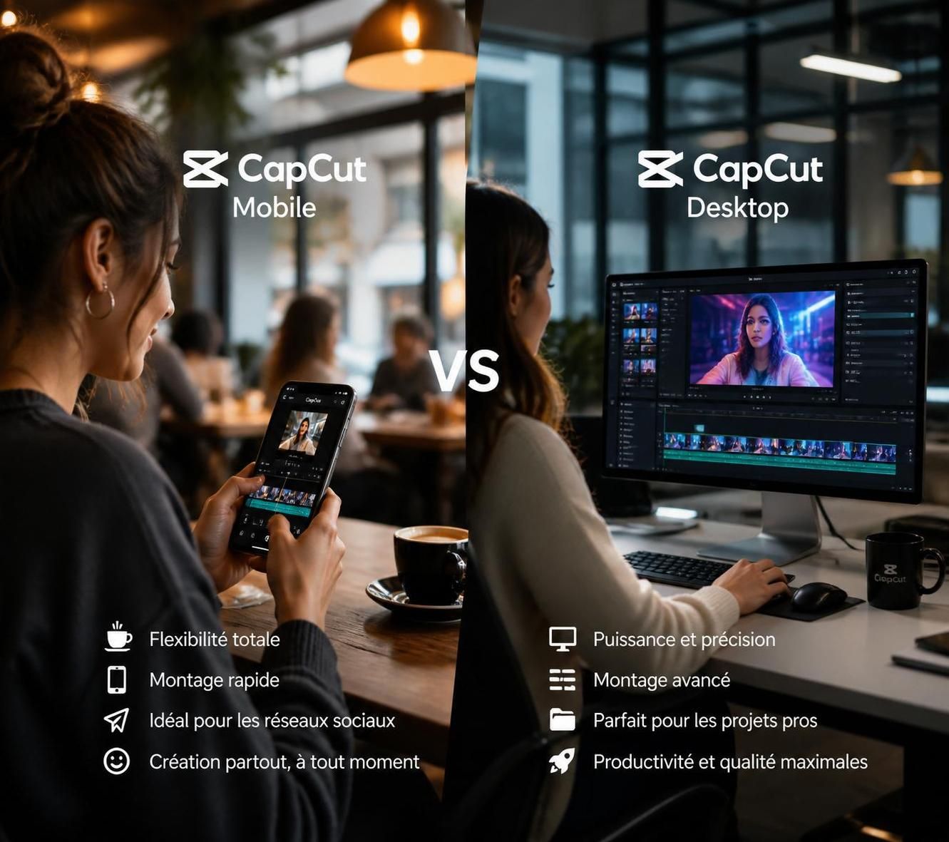 découvrez les nouveautés et différences entre capcut studio desktop et l'application mobile pour optimiser votre montage vidéo.