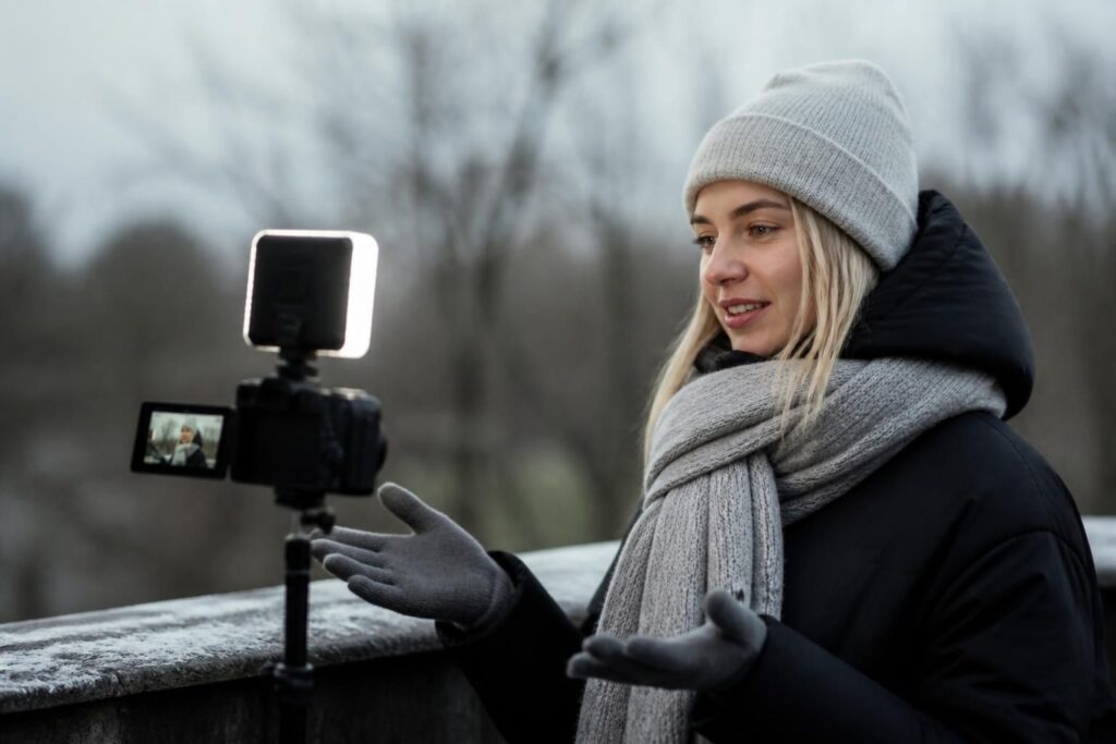 apprends à filmer du contenu ugc en hiver en adaptant efficacement ta lumière lorsqu'il fait gris pour obtenir des vidéos de qualité malgré les conditions lumineuses difficiles.