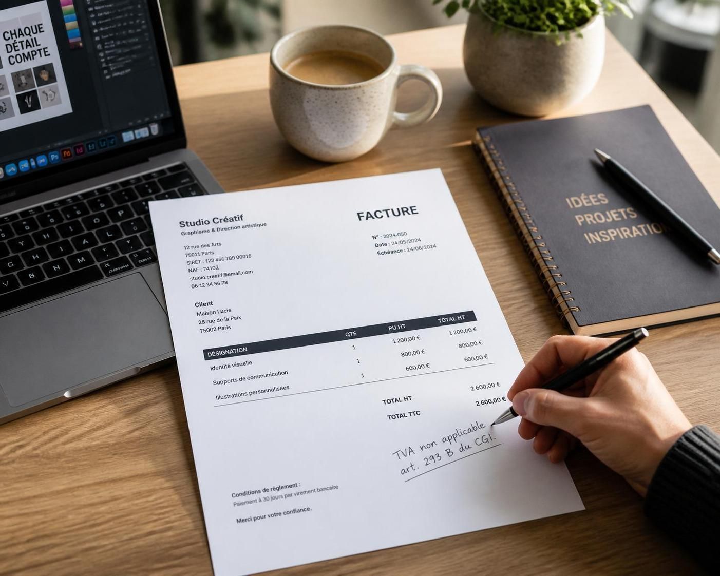 découvrez pourquoi il est essentiel d'inclure la mention « tva non applicable article 293 b » sur vos factures pour être conforme aux obligations légales et éviter les erreurs fiscales.
