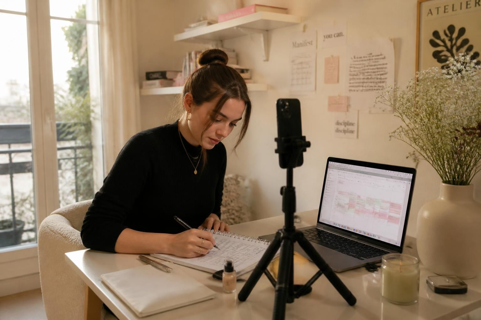 découvrez comment une créatrice ugc étudiante réussit à concilier ses études tout en réalisant ses premières collaborations professionnelles.