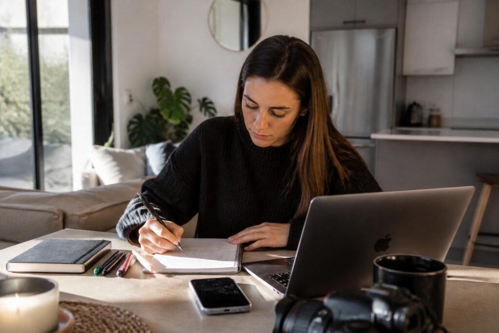 découvrez une semaine type détaillée d'une créatrice ugc, heure par heure, pour optimiser votre organisation et booster votre créativité.